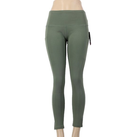 NYL Pants - NYL AW Crop Pant Sz M x 27 Green Pull On Pockets Polyester Spandex AW Capri